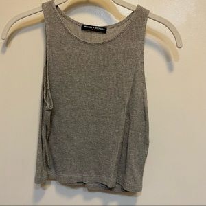 Brandy Melville Ribbed Gray Tank